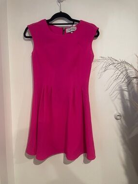 Bright Pink Cap-Sleeve Midi Dress by Brigitte Bailey Sz S B129